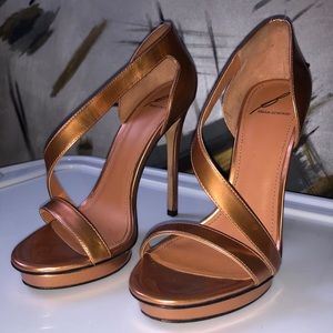 👠 Brian Atwood Bronze Heels